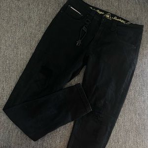 Privilege society black ripped jeans